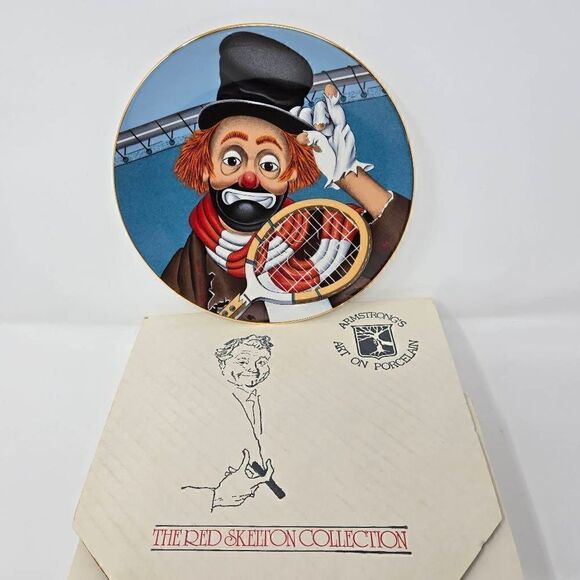 RED SKELTON COLLECTION COLLECTOR PLATE ANYONE FOR TENNIS 2301/10000 IN BOX - Picture 2 of 4